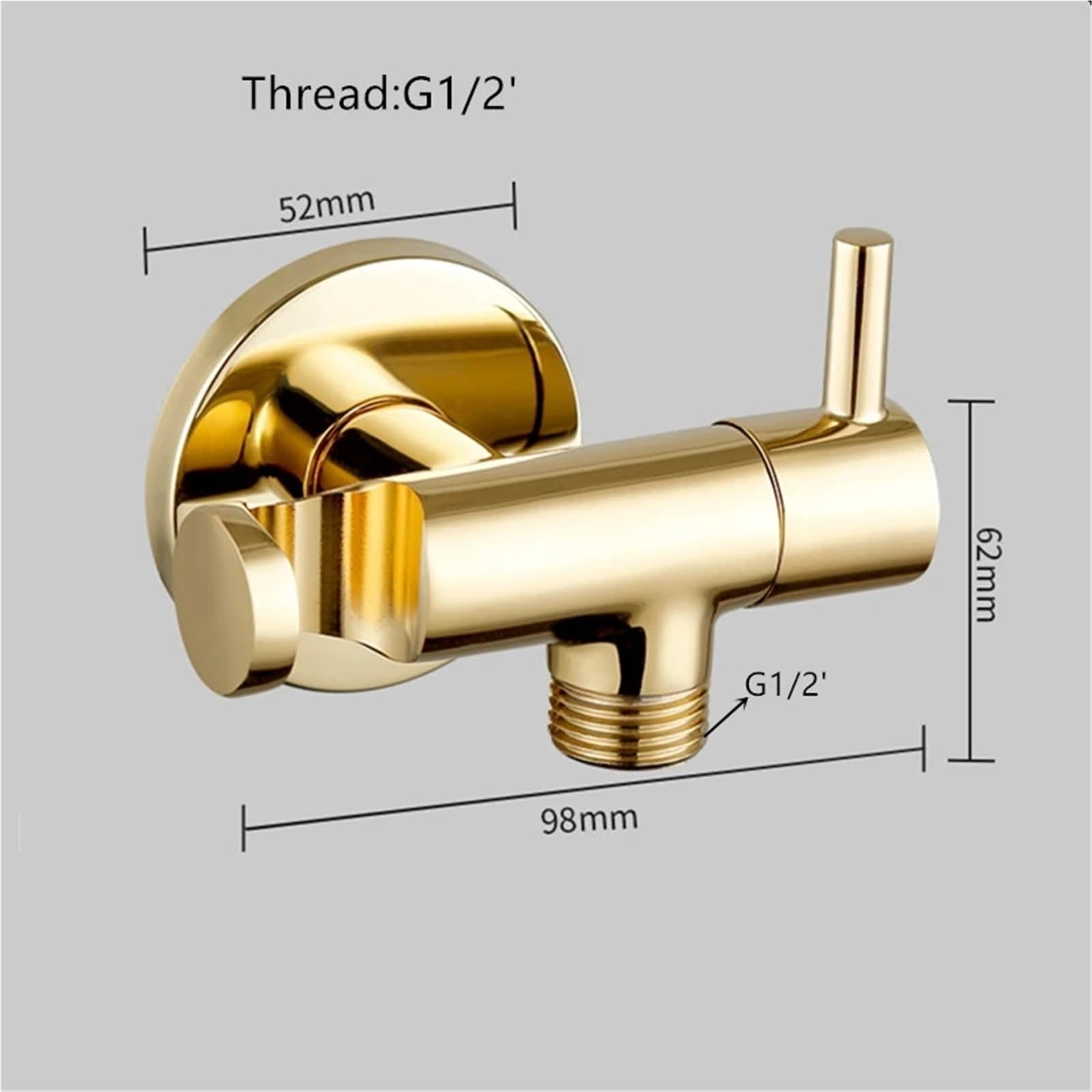 Válvula de ángulo de grifo, válvula de grifo redonda, calentador de agua, válvula de ángulo de Solo Frío G1/2 'para baño Para Cocina, BañO