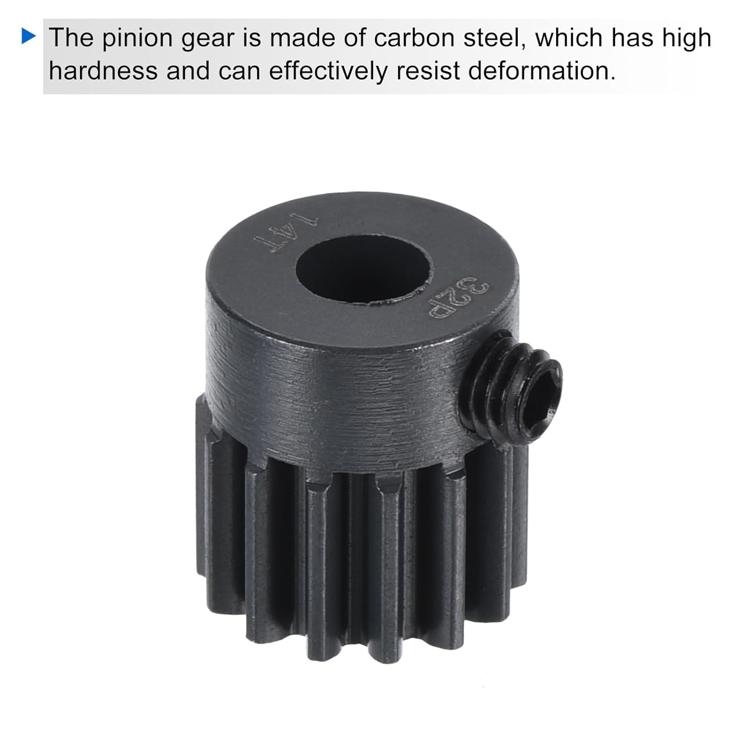 MECCANIXITY RC 32P Hardened Pinion Gear 5mm Shaft 14T Motor Gears Carbon Steel for RC Car Boat Drone