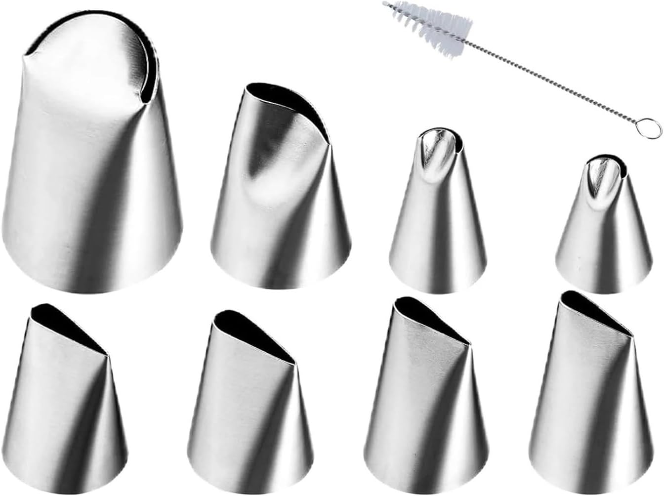 8/9PC Stainless Steel Rose Piping Nozzles Set Tips Decorating(9pcs)