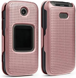 Alcatel Smartflip Case, Go Flip 3 Case, Nakedcellphone [Rose Gold Pink] Protective Snap-On