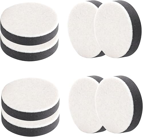 Antrader Elevadores de muebles de forma redonda autoadhesivos, elevadores de mesa, sofá y gabinete, añade altura de 0.6 pulgadas, color negro