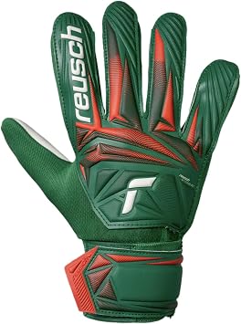 Reusch Attrakt Starter Solid Youth Goalkeeper Gloves Durable Negative Cut Design for Enhanced Grip & Comfort on Artificial Grass, Mexico Colors