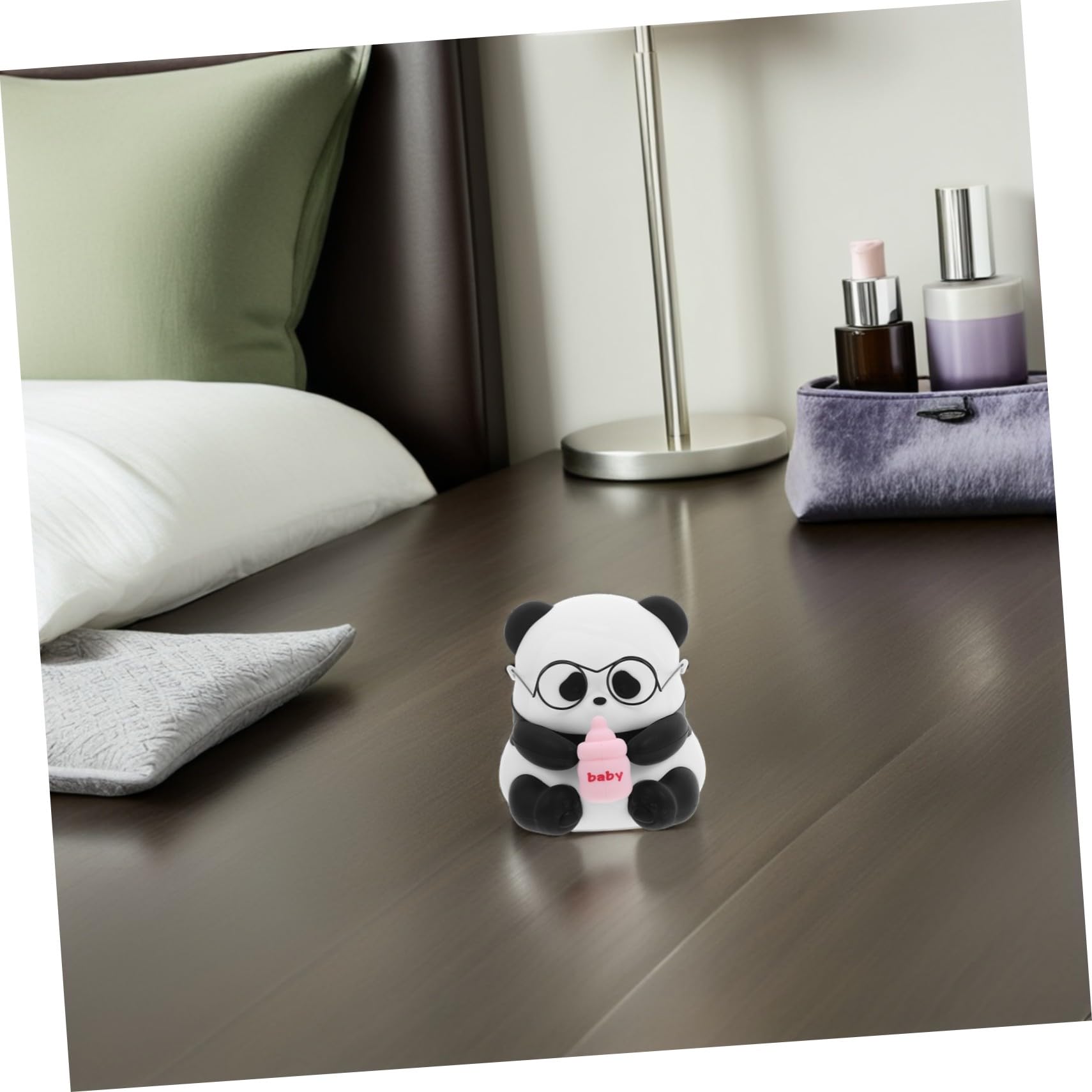 Gadpiparty Lámpara de Noche Infantil Panda de Silicona Luz LED Regulable para Dormitorio y Mesita de Noche Luz Portátil para Habitación Bebés