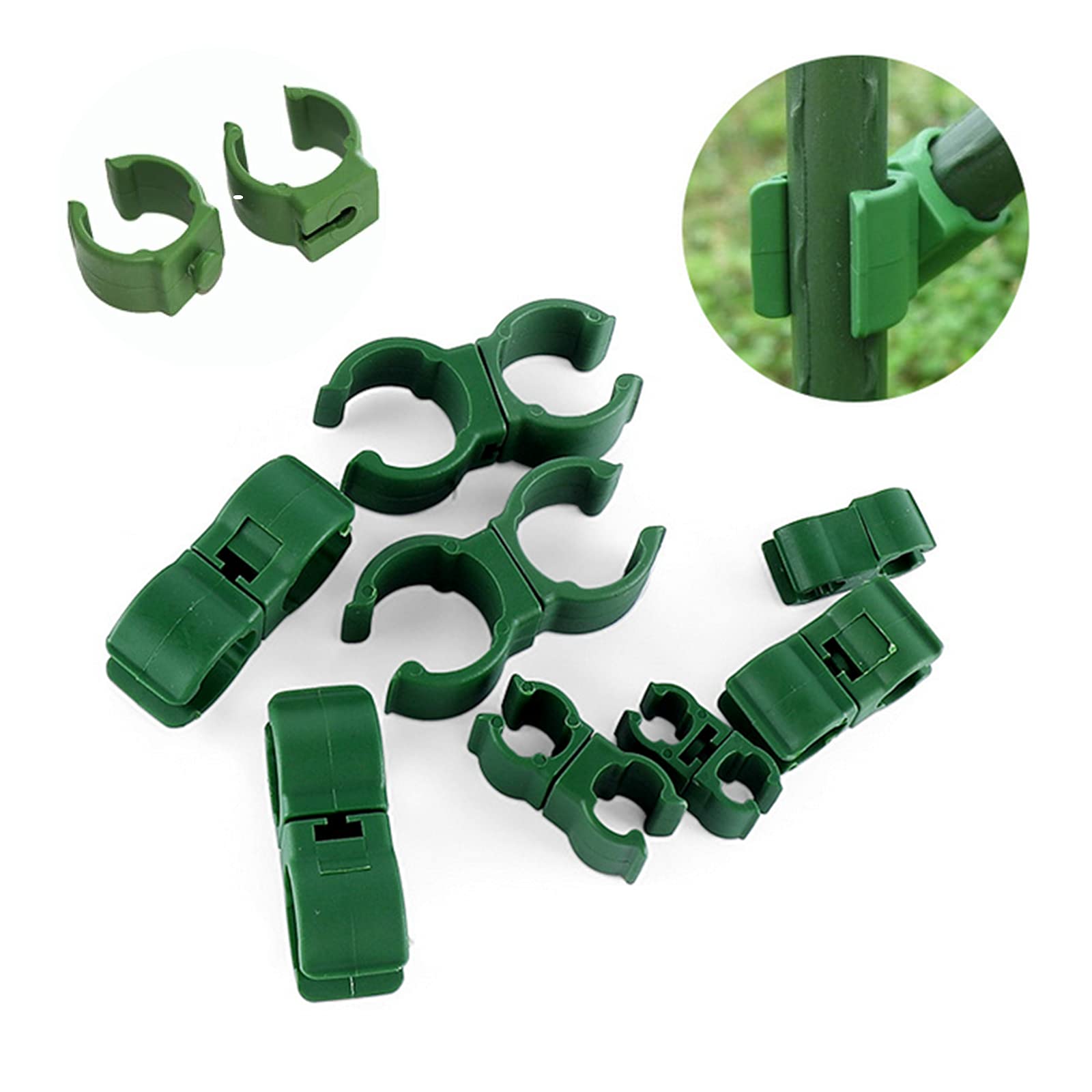 10 pezzi di tipo A giunto di collegamento fisso clip per piante supporti di fissaggio paletti connettore attrezzi da giardino (diametro interno 11 mm forcella A