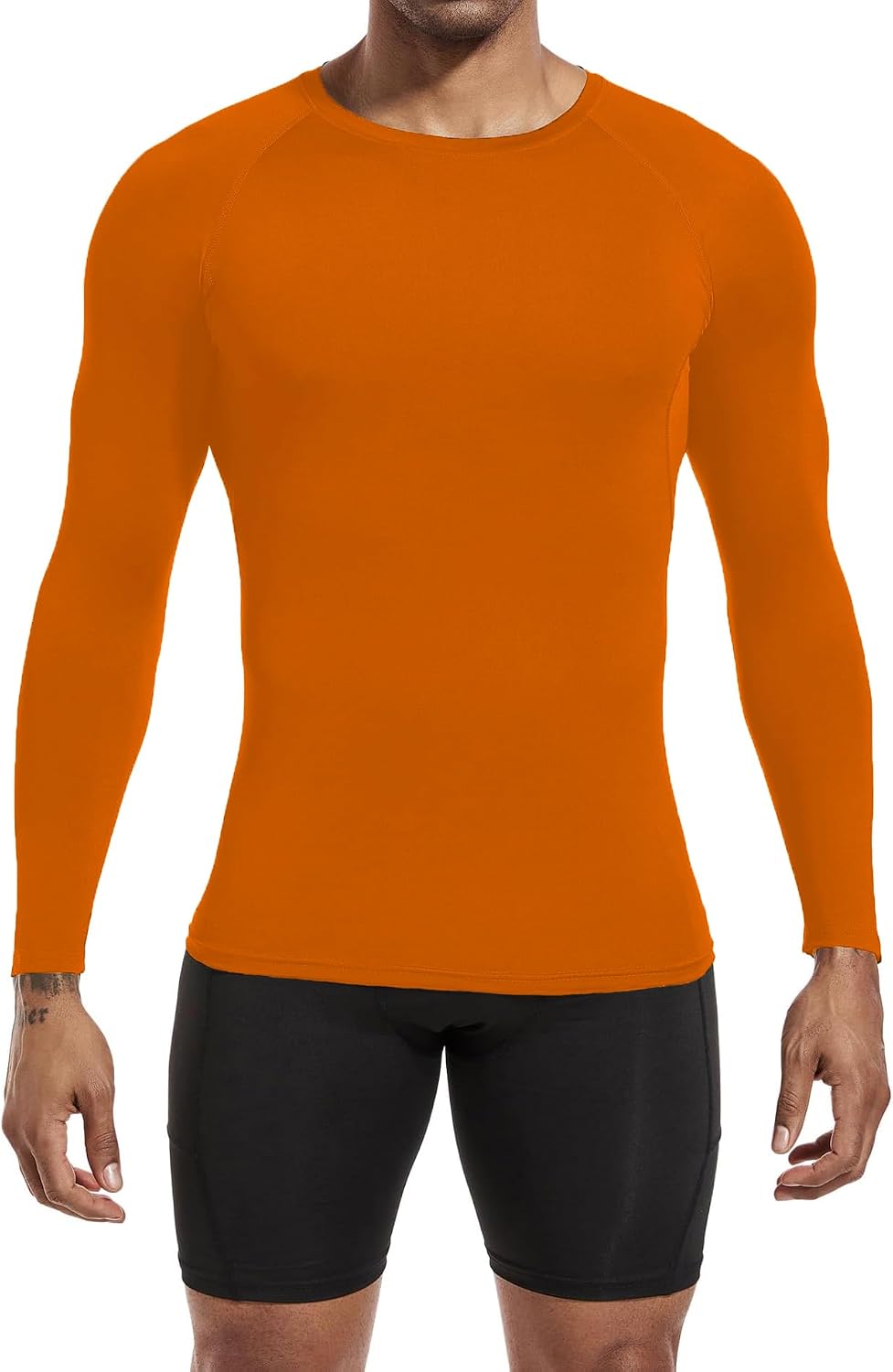 Queerier Men's Compression Shirts Workout T Shirt Long Sleeve Thermal Tops for Men Athletic Base Layer Gym Sports Underwear