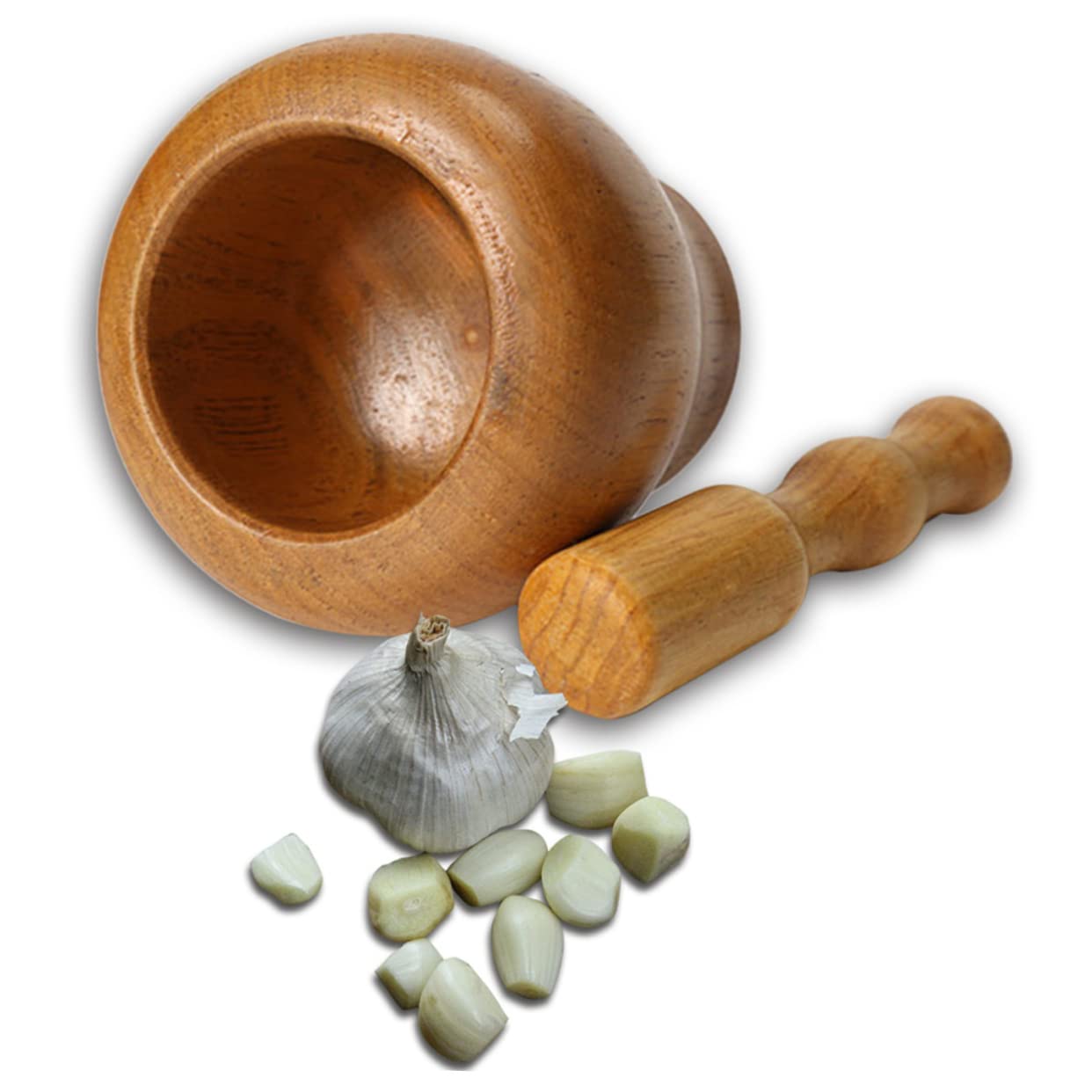Manual Spice Grinder Set and Spice Crusher Pestle 304 Stainless Steel Bowl Easy to Use for Kitchen for Garlic and Seasonings