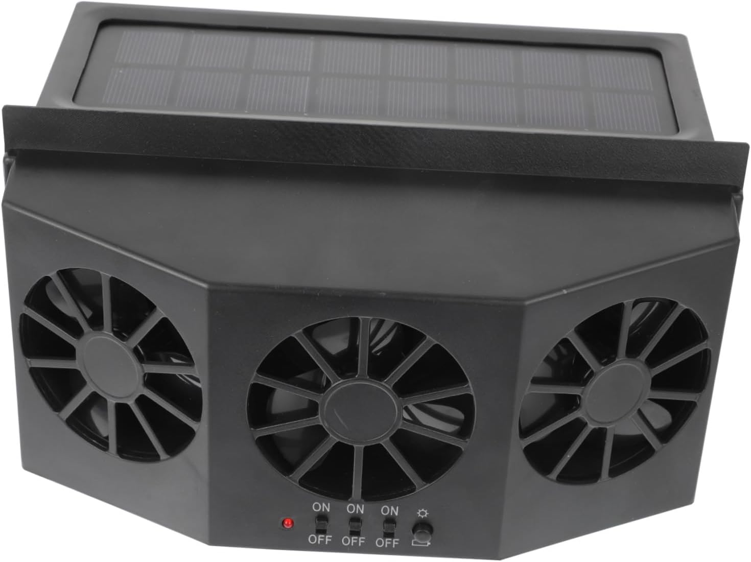 POPETPOP Solar Powered Car Exhaust Fan Portable Radiator Fan for Vehicles Reduces Temperature Eliminates Odors Solar Energy Cooling for Backseat Use