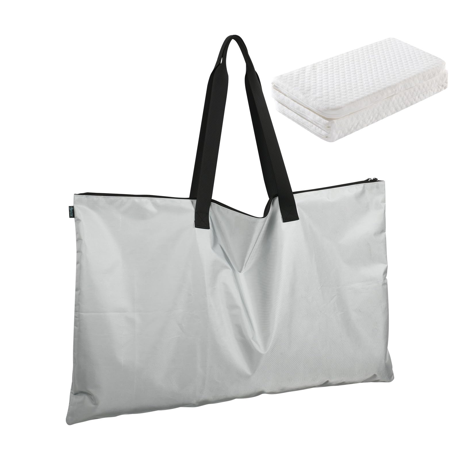 Beautyflier Storage Bag Compatible with hiccapop Tri-fold Pack and Play Mattress Pad, Carrying Bag for Playard Mattress for Pack and Play, Durable Nylon Travel Bag for Playard Mattress (Bag Only)