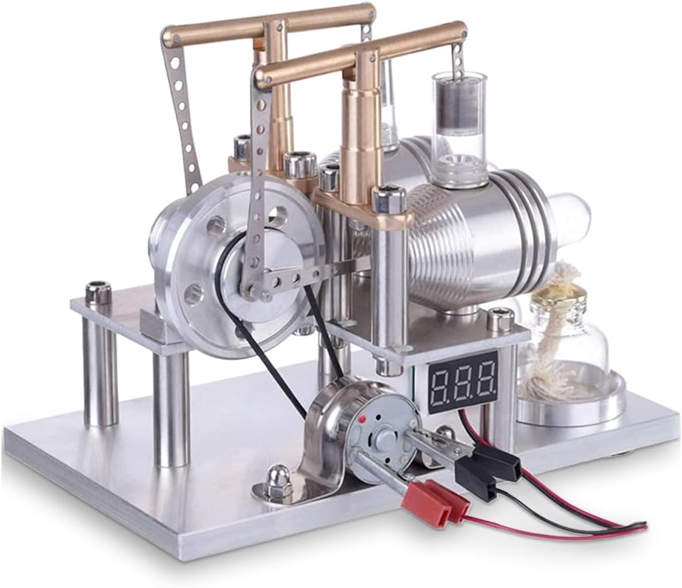 YIXANNX DIY Assembly Model Engine Kit Tabletop Generator Motor Experiment Toy Learning Miniature Building Toys Playset