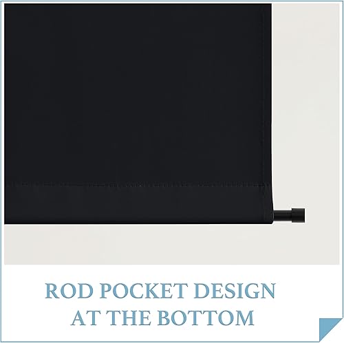 Miniatura 6 de RYB HOME 2 Paneles Cortinas Opacas para Puertas - Aislamiento Térmico Bloqueo de Luz Privacidad Puerta Francesa Luz Lateral Cortina de Doble Puerta