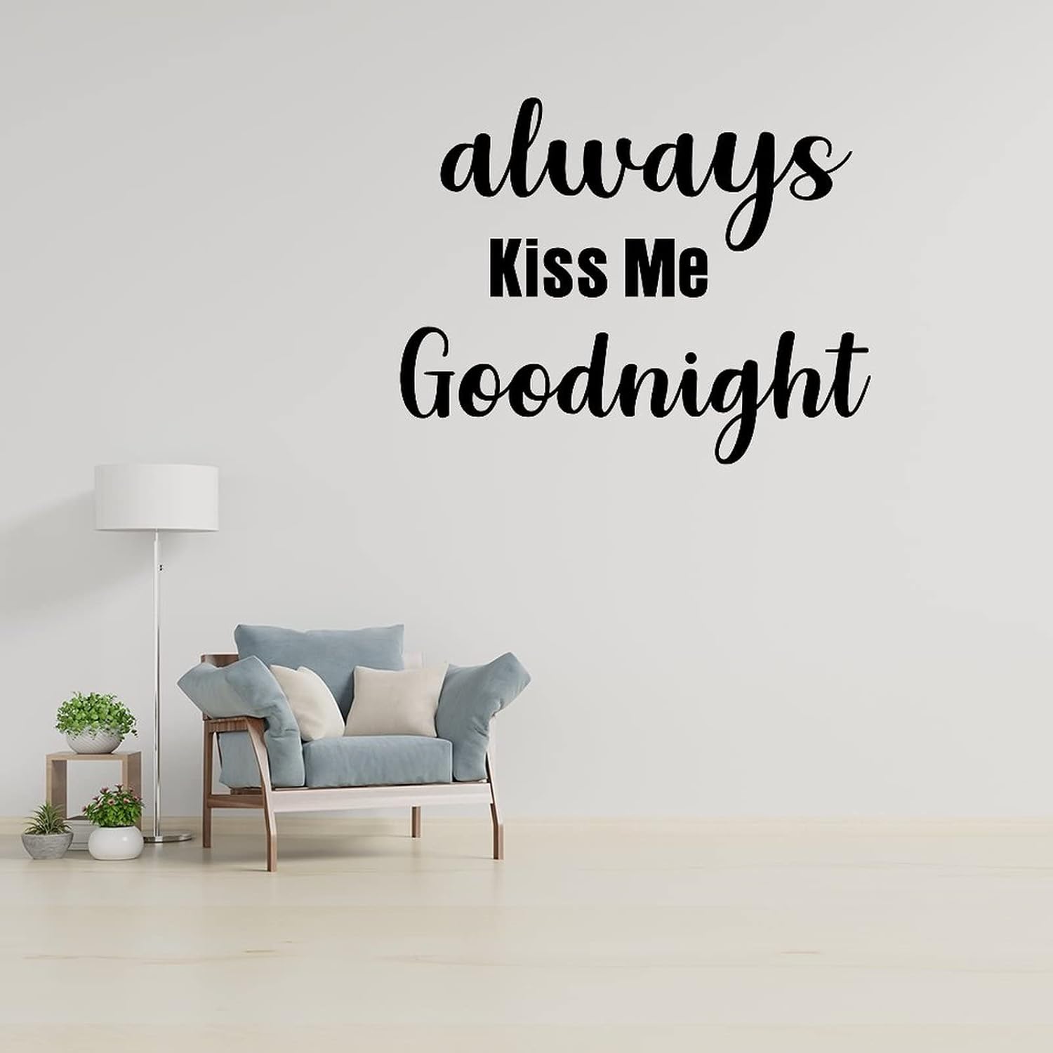 Always Kiss Me Goodnight Wall Stickers Inspirational Wall Stickers