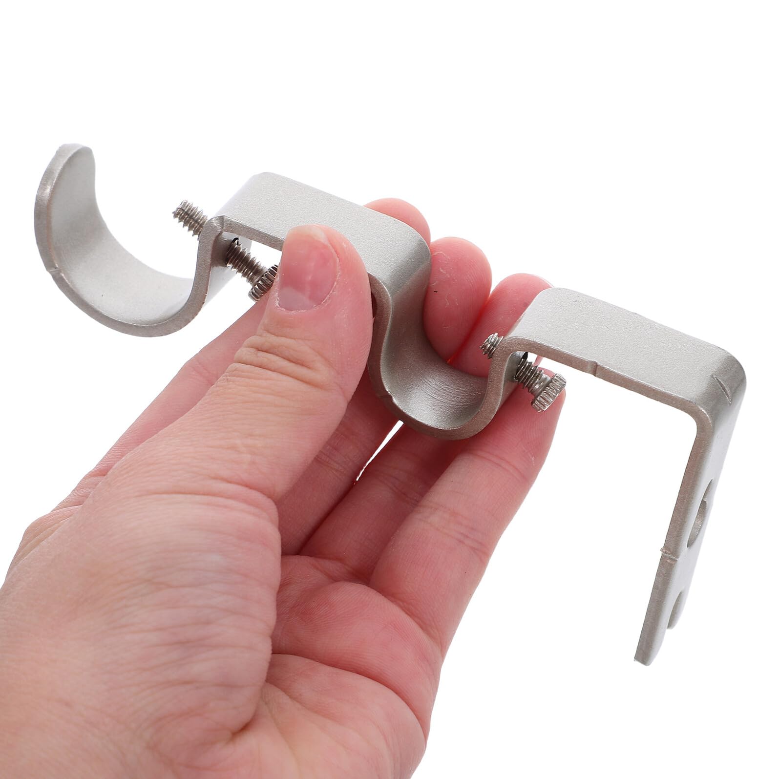 Artibetter Support Central de Tringle à Rideaux, Lot de 6, Fer Argenté