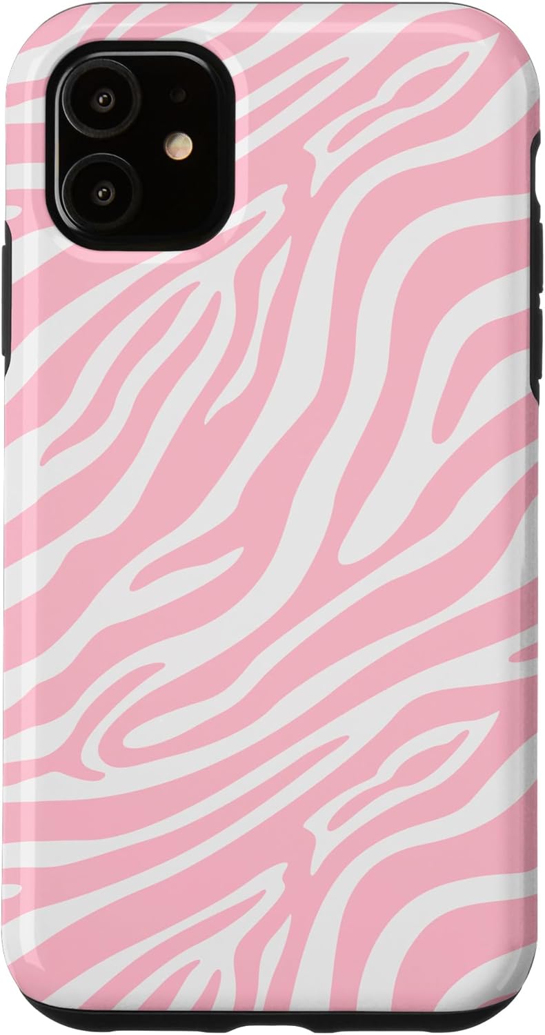Zebra Print Blush Pink Aesthetic Case for iPhone 11 Pro Max