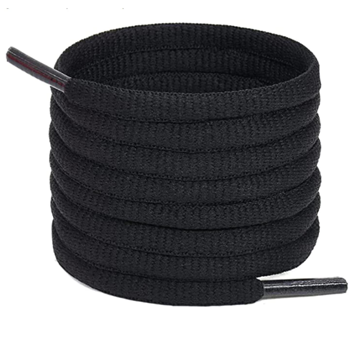SUNBIRD 2Pair Oval Shoes laces Black Half Round 1/4"Athletic ShoeLaces for Sport II Running Shoes II Shoe Strings