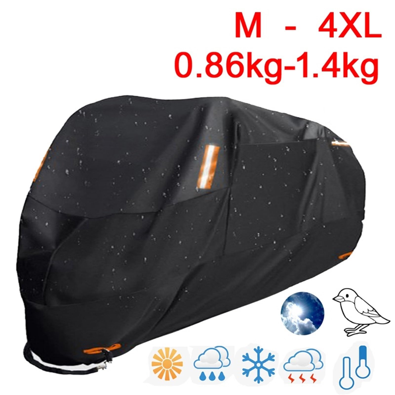 Korek wlewu paliwa do motocykla Pokrowce na motocykle Wodoodporne silniki Kurz Deszcz Śnieg Osłona UV Pokrowiec kryty Na zewnątrz M L XL XXL 3XL 4XL(L for 181-200cm)