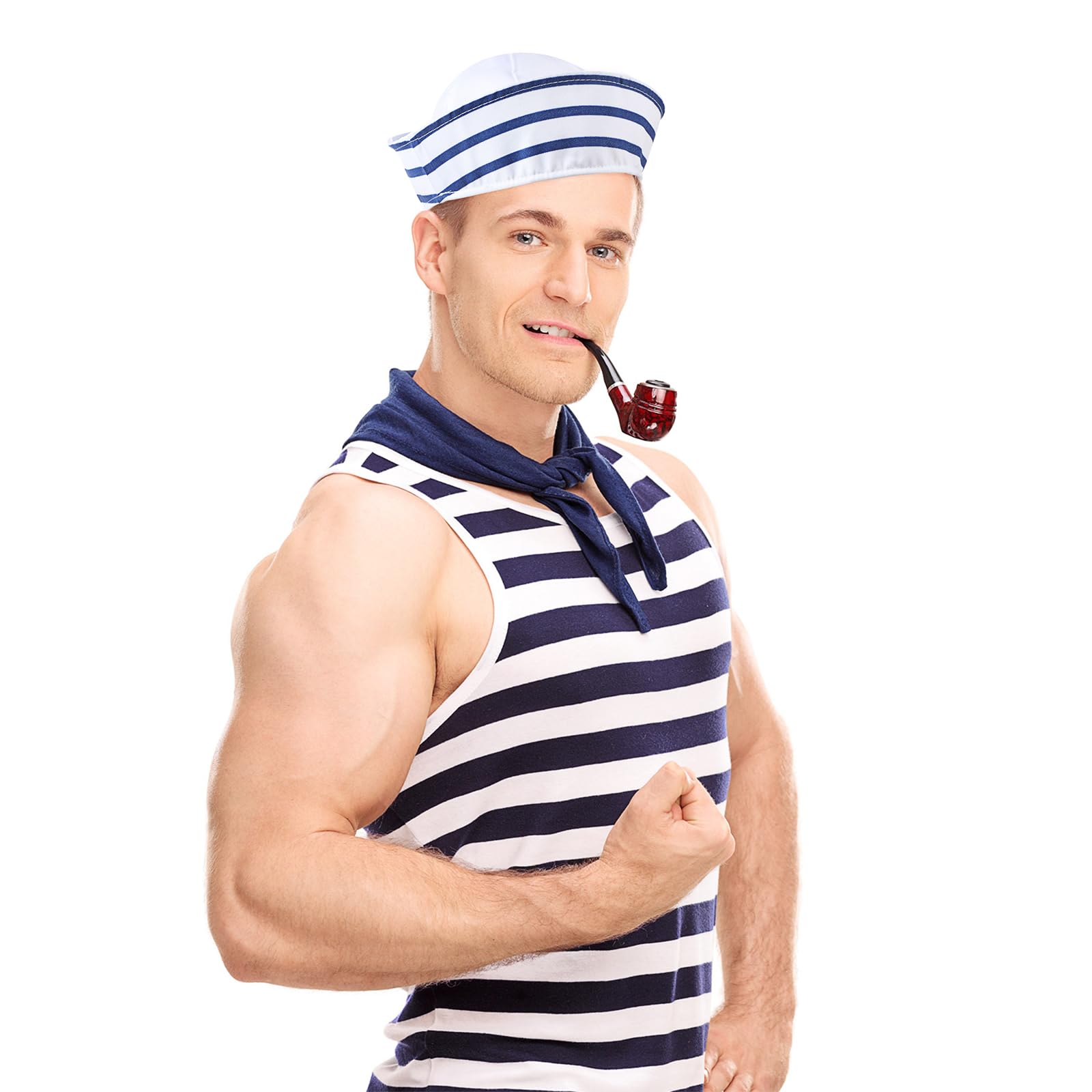 Boao Sombreros blancos de marinero, sombreros de capitán, velero, náutico, para mujeres y hombres, disfraz de Halloween y verano