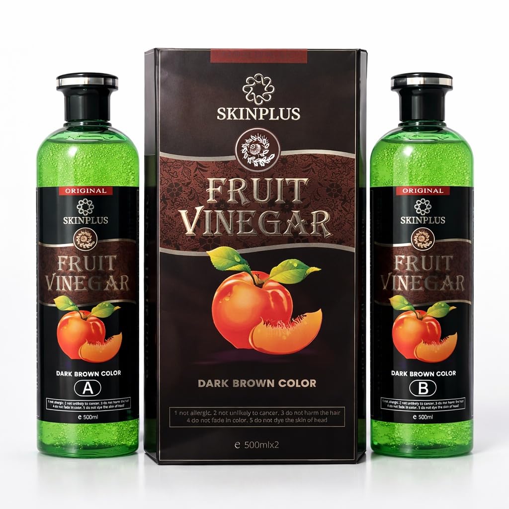 SKINPLUS Fruit Vinegar Dark Brown Hair Color Gel– Natural Fruit Vinegar Formula | Long-Lasting Hair Dye | 1000ml-image-37