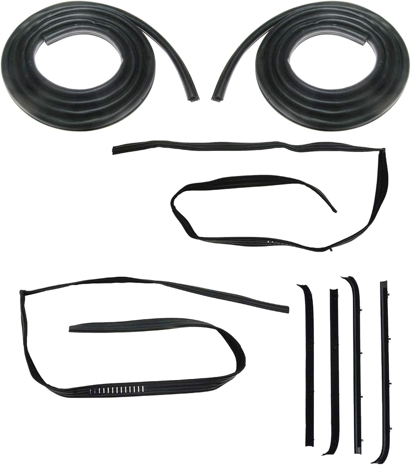 Weather Stripping Door Seal Kit 8 Piece Set - for 1981-1986 Chevrolet C30 (Crew Cab Pickup)