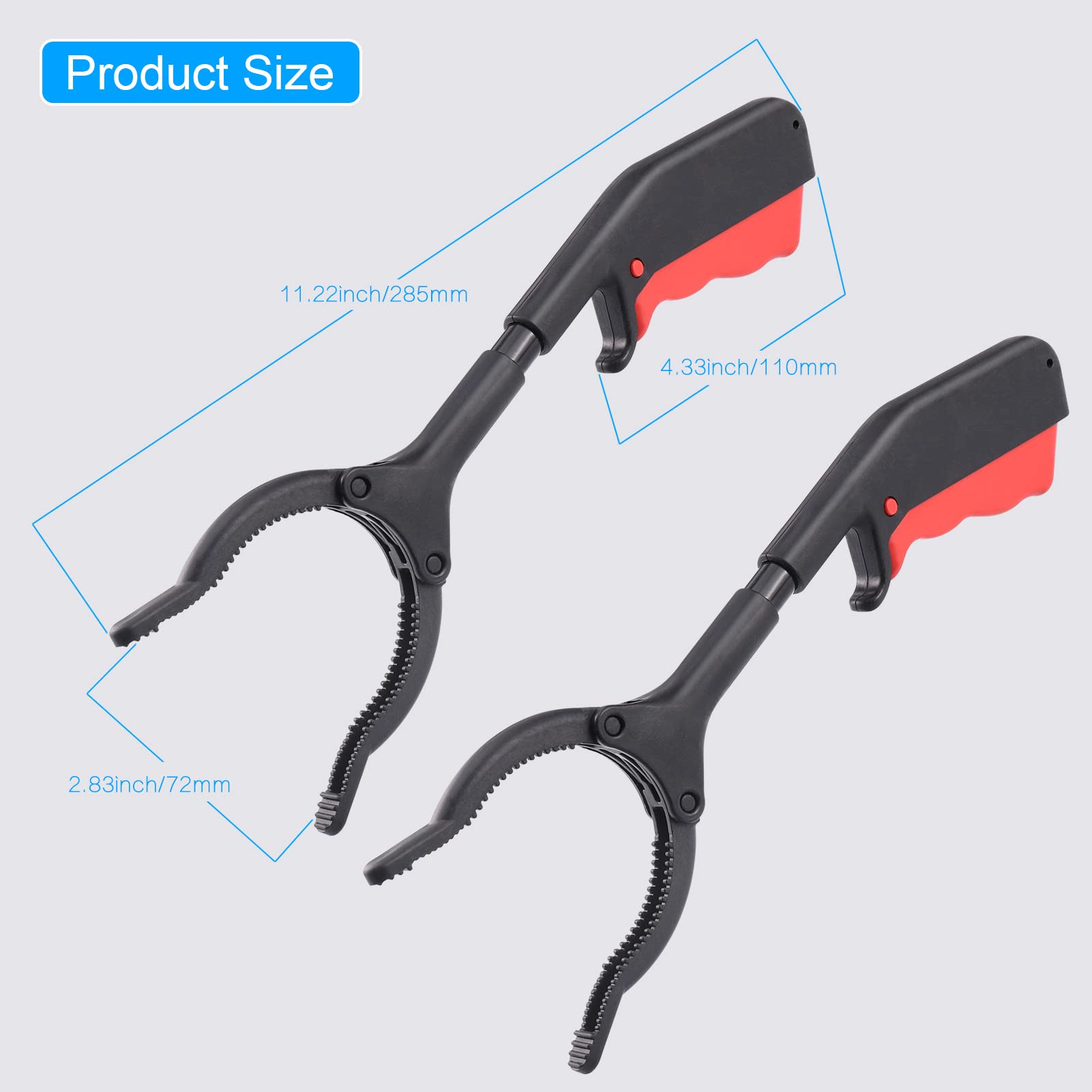 2 Pinze Telescopiche Pieghevoli Con Testa Rotante 360° - Raccoglitore Oggetti Con Punte Magnetiche - Per Anziani - Foto 6