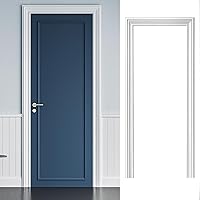 Art3d Door Frame Trim Kit 80x30x2 White - Polyester Molding Seals Out Bugs, Wind, Snow; Easy DIY Indoor/Outdoor Trim