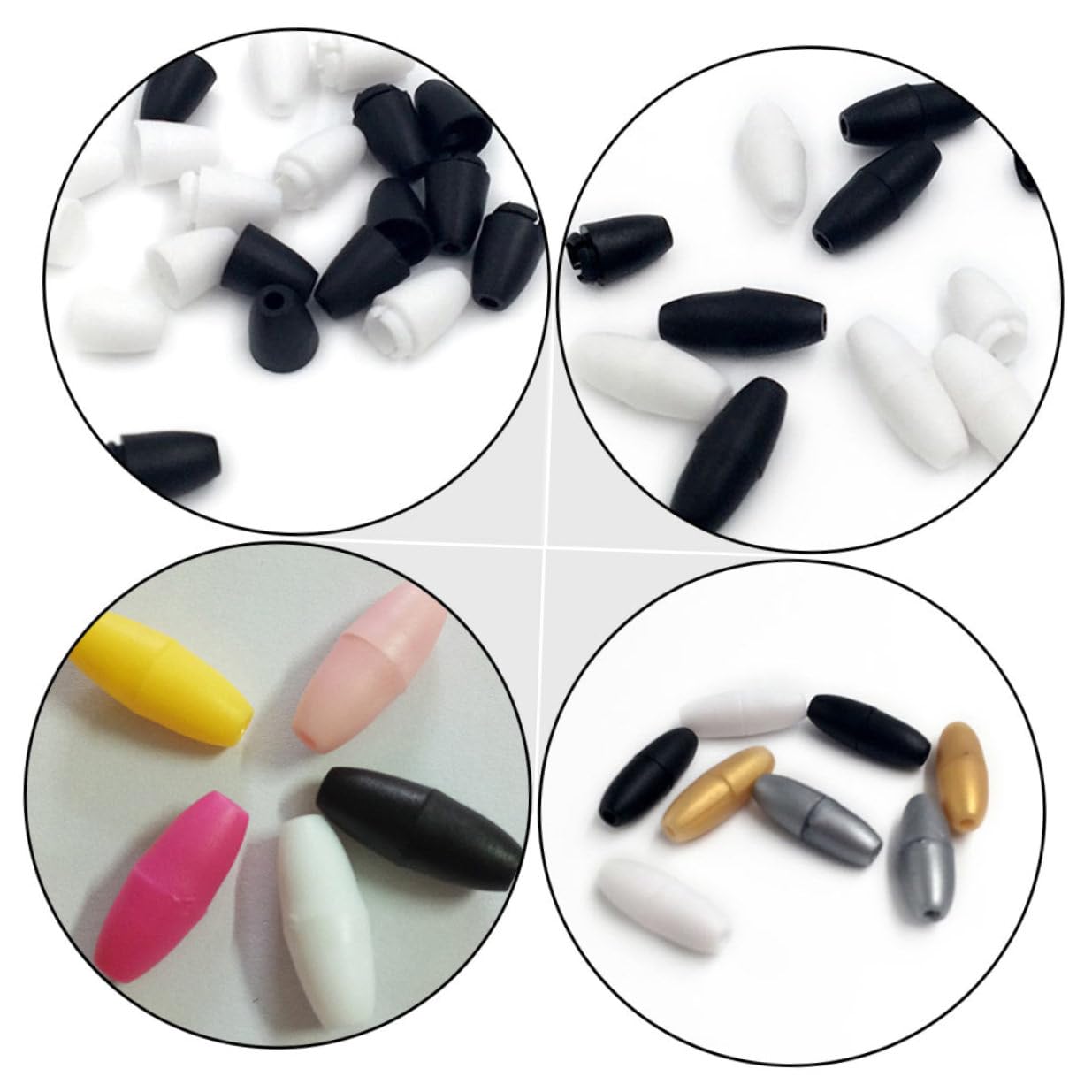 DOITOOL 800 Piezas Broches de Seguridad Plásticos para Cuerdas Conectores de Hebilla DIY Accesorios para Pulseras y Collares Resistente y Duradero de Negros y