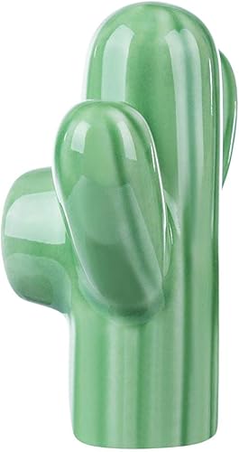 Miniatura 6 de ZILucky Tiradores de cerámica con forma de cactus para cuarto de bebé, armario, armario, cocina, verde desierto, pomos temáticos de plantas, paquete