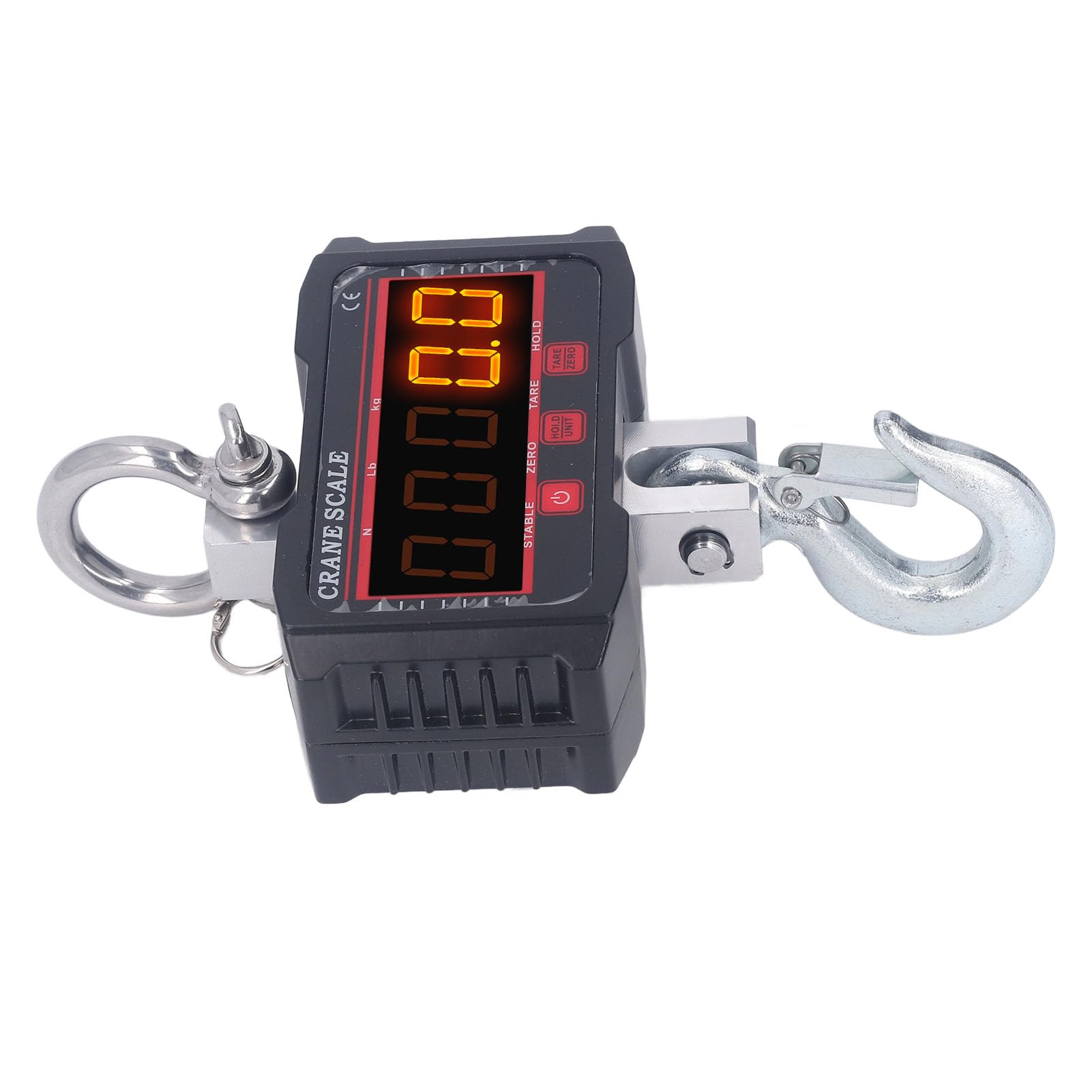 Bilancia Sospesa Digitale, Gru E Ic Display a LED Portatile Industriale Ad Alta Precisione Portatile per Pesatura Nera all'aperto con Aziende Agricole 1000 Kg 2000 Libbre (500