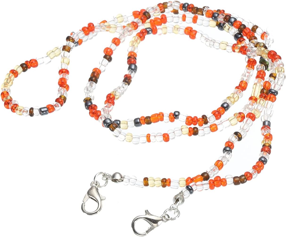 6-Piece Eyeglass Chains For Women - Elegant Beaded Eyewear Retainers With Rhinestones