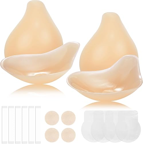 Sticky Bra Push Up 2 Pairs, Nipple Covers for Women Silicone Adhesive Bra Pasties