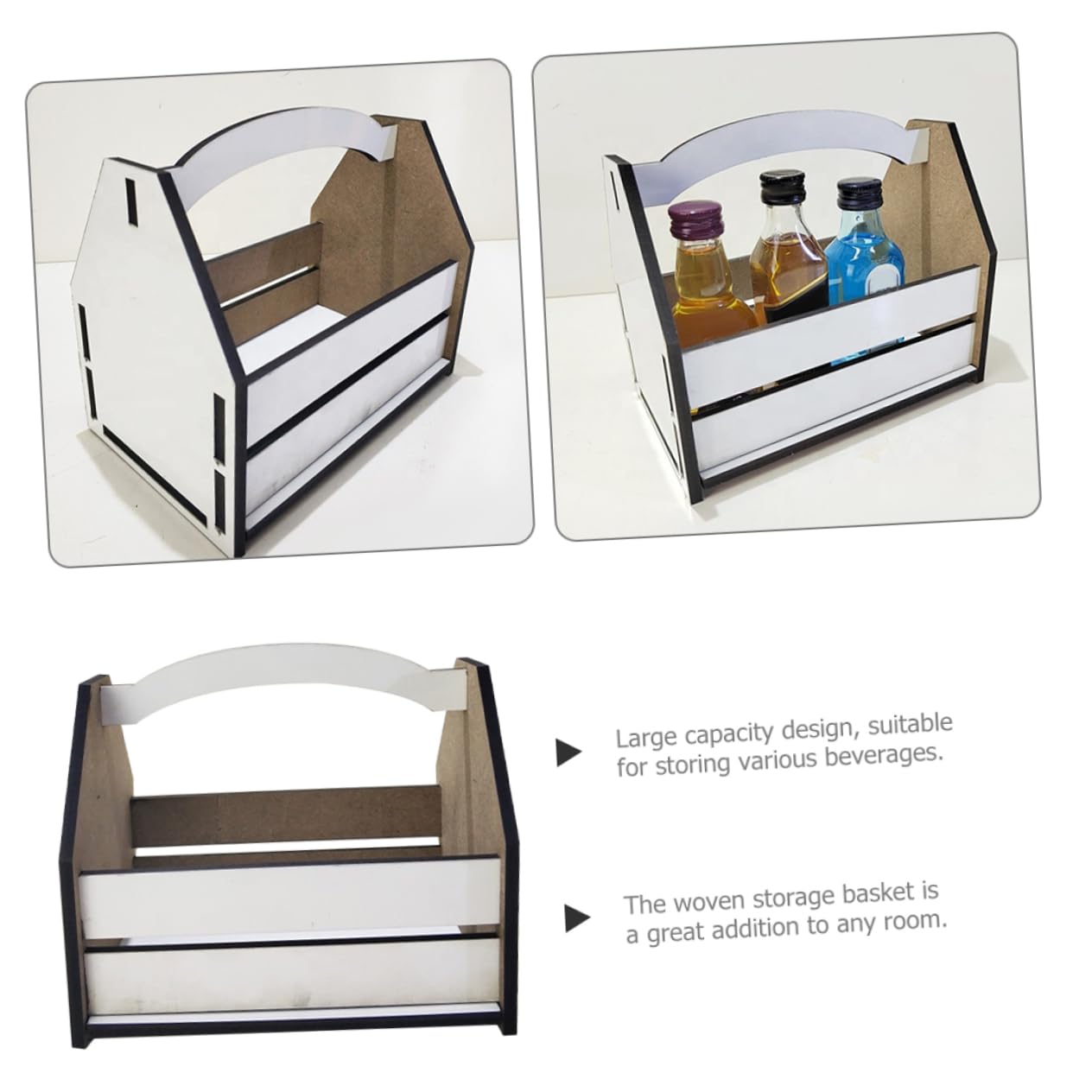 AUTSUPPL Sublimation Basket for Drinks Lightweight Handheld Beer Container Versatile Picnic Storage Holder for Bbqs and Outdoor Gatherings Blank Design for Custom Printing