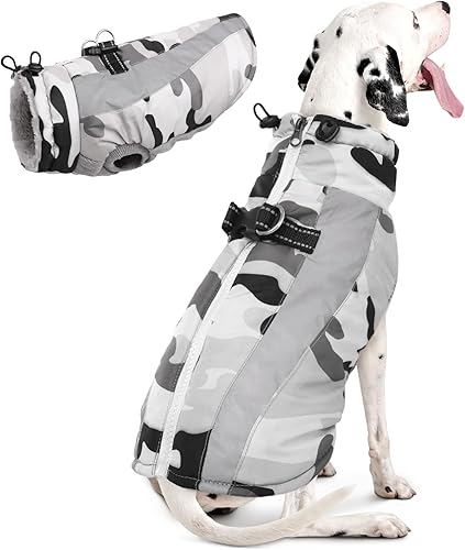 FUAMEY Abrigo para perro, chaqueta para perro con arnĂ©s para clima frĂo, chaleco cálido para mascotas, ropa de invierno para perro, impermeable, FUAMEY Abrigo para perro, chaqueta para perro con arnĂ©s para clima frĂo, chaleco cálido para mascotas, ropa de invierno para perro, impermeable,