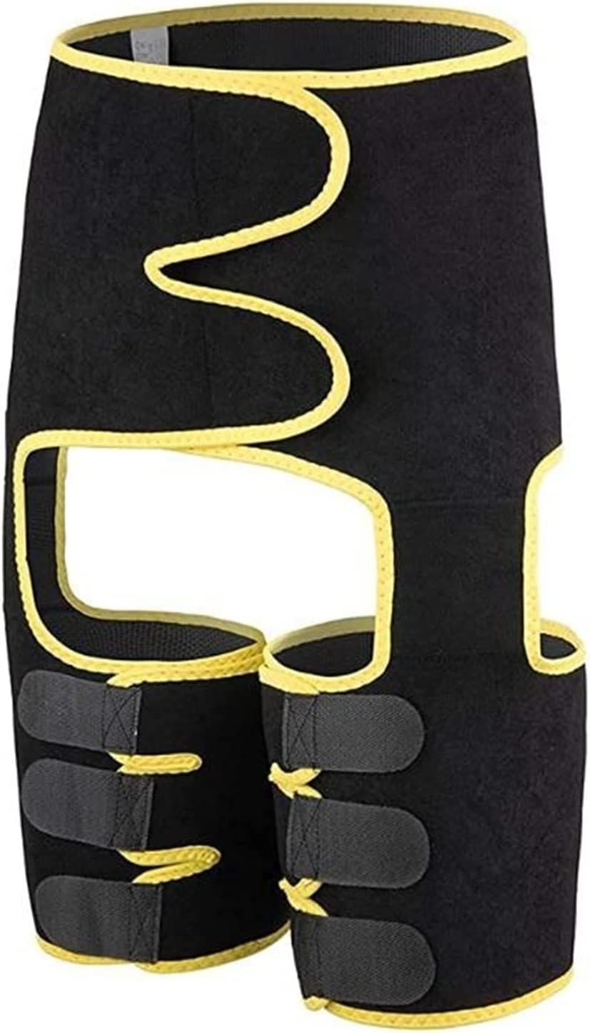 Ajustable Cadera Muslo Brace Manga De Compresión Cintura Pierna Guardias Ingle De La Cadera Para Distensión Muscular Tirada Para El Alivio Del Dolor De Cadera 22.7.20 (Color : Yellow, Size : XL/X-L