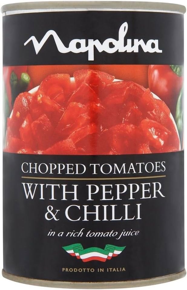 Amazon.co.jp Napolina Chopped Tomatoes with Peppers & Chilli in Tomato