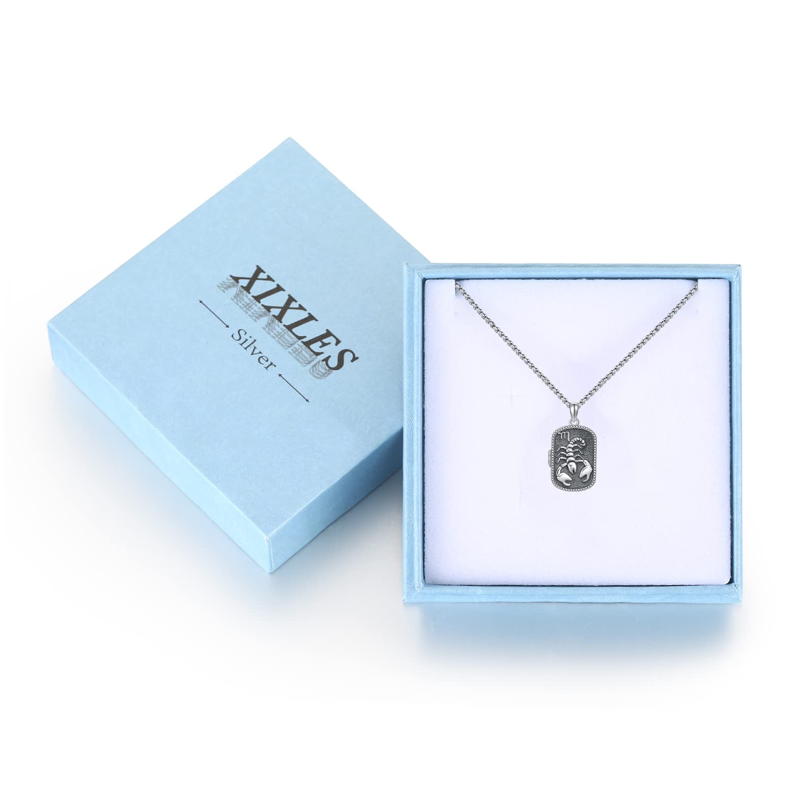 Skorpion Sternzeichen Medaillon Zum Öffnen 925 Sterling Silber Für Bilder Schmuck Geschenk Für Damen Und Herren