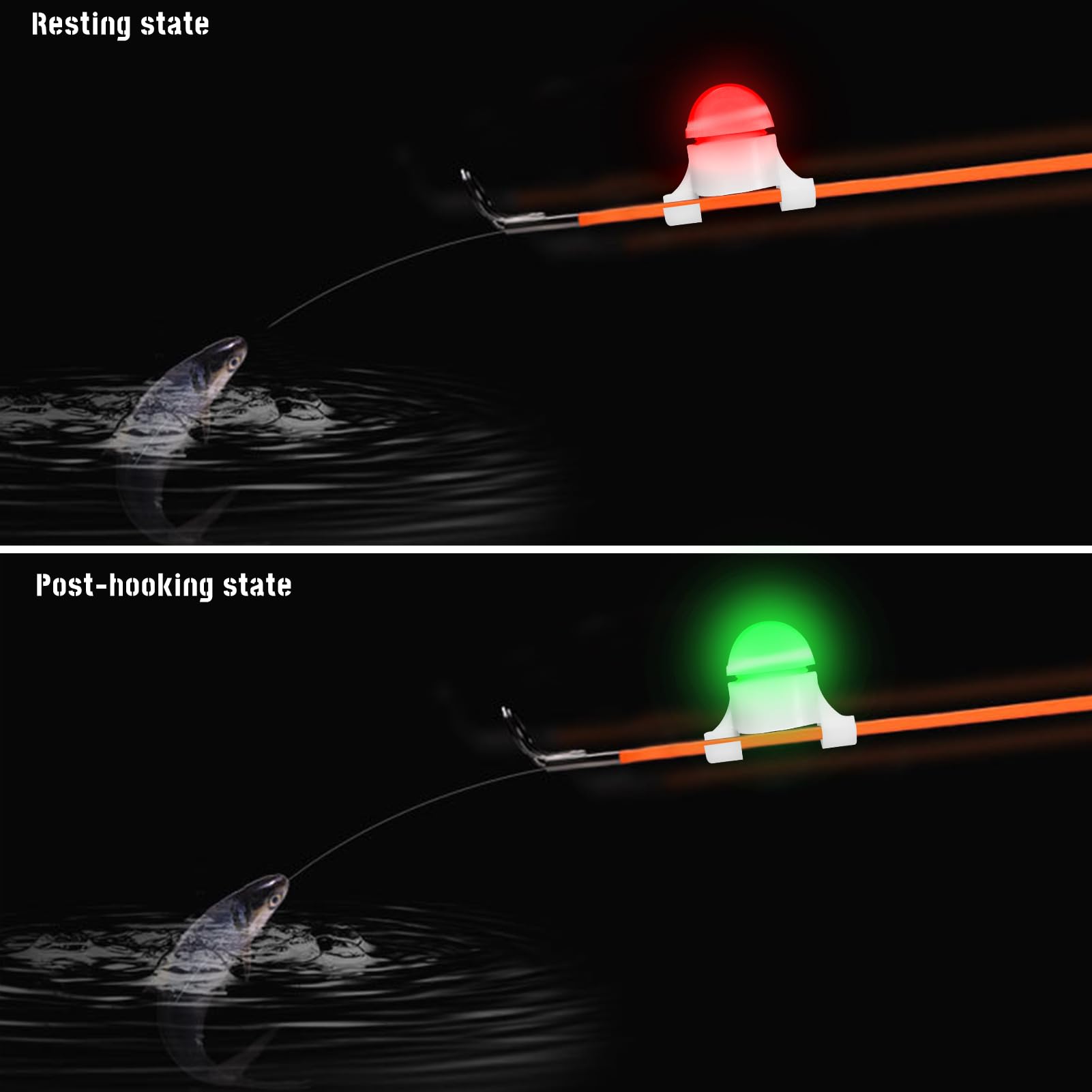 Campane Allarme Pesca A LED Con Luce Notturna - Indicatore Morso Per Canna | Pesca Notturna - Foto 8