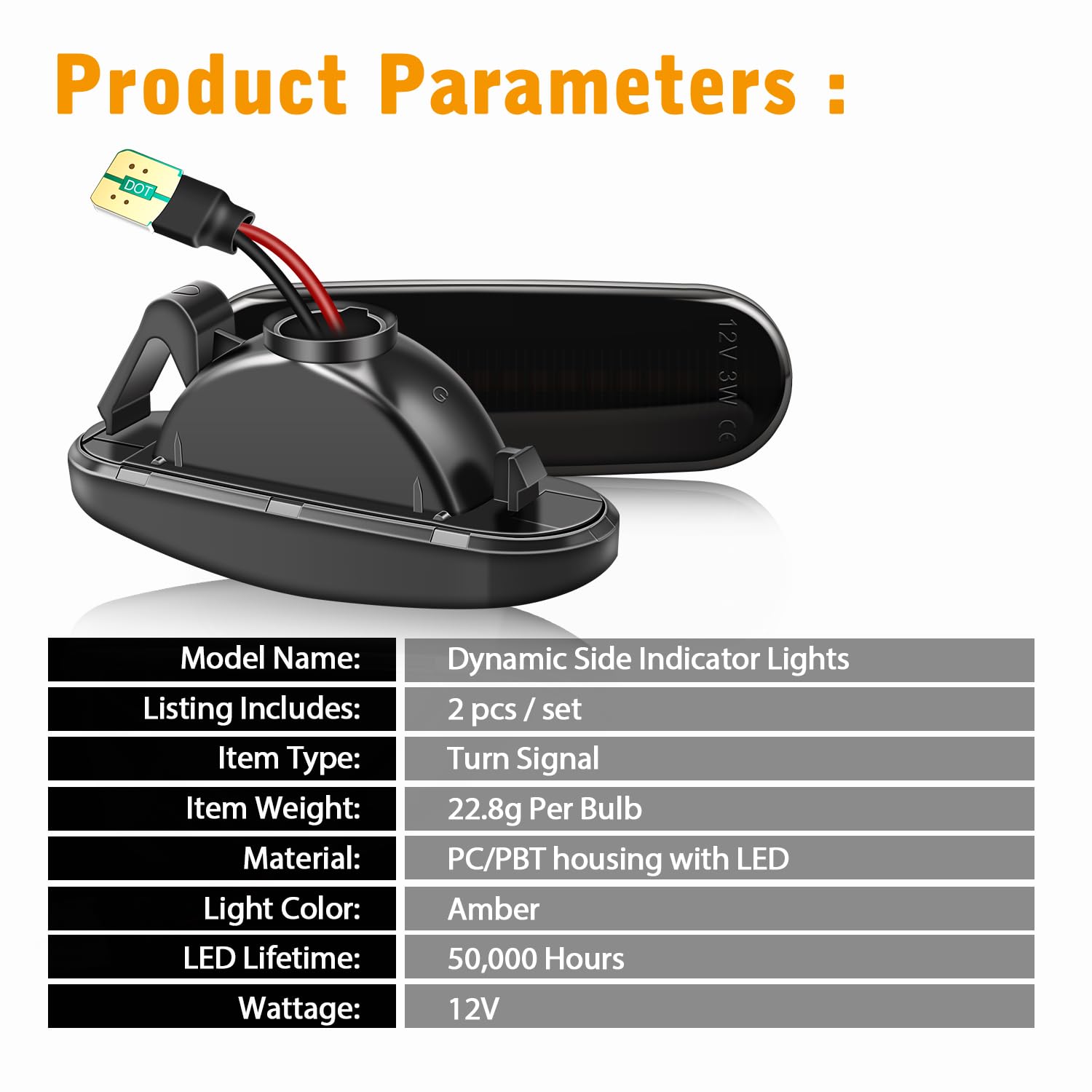 Indicatori Di Direzione Laterali LED Per Fiat Panda, Punto, Stilo, Qubo - Gialli, Plug & Play - Foto 8