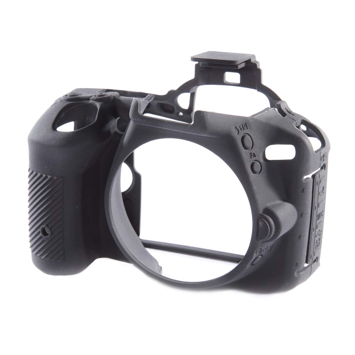 easyCover - Custodia in silicone per fotocamera - Protezione per fotocamera - Nikon D5500/D5600 - Nero, Nero