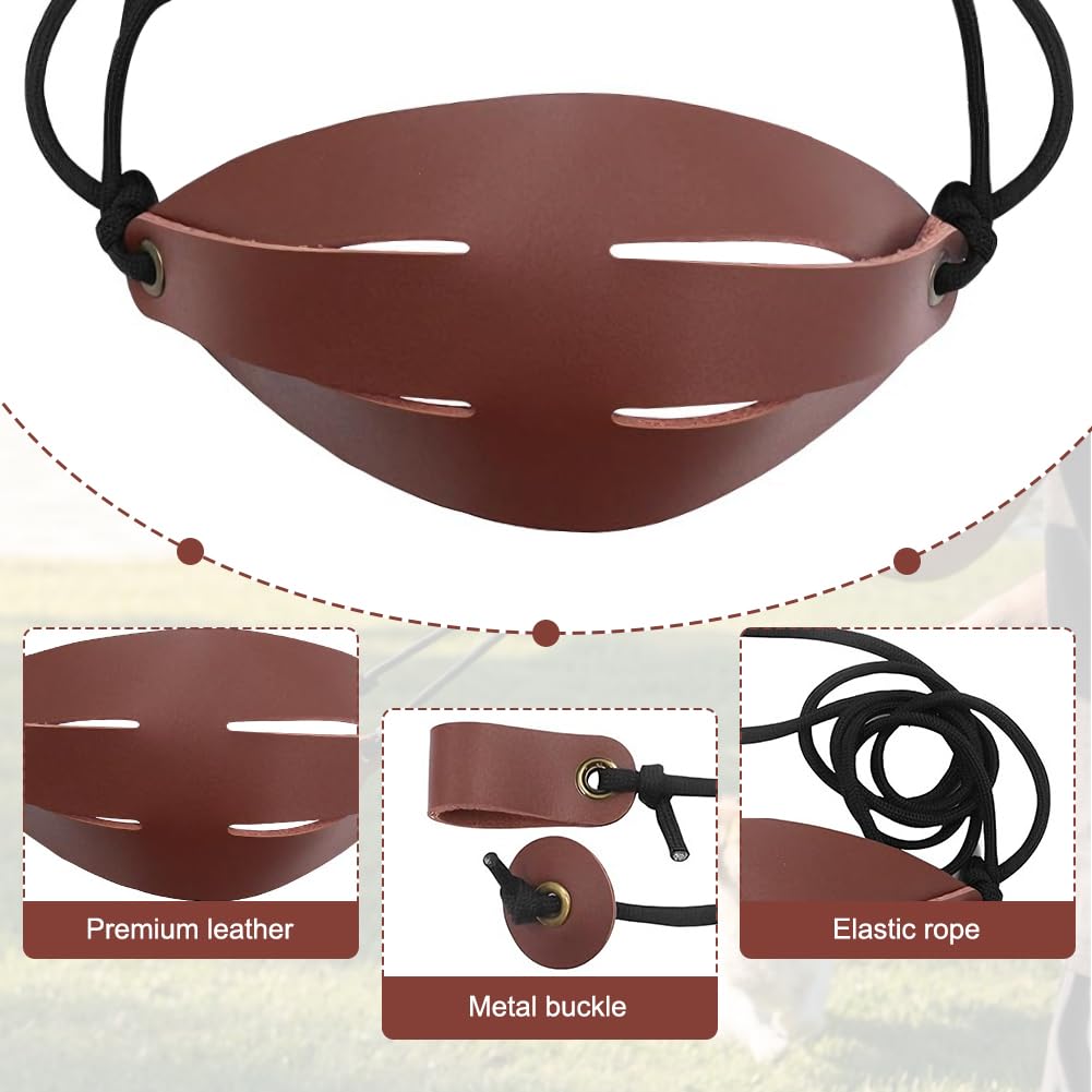 Tirachinas de pastor hechas a mano, de piel sintética y paracord, longitud ajustable, dispositivo de entrenamiento de golf, lanzador de pelotas de tenis para deportes al aire libre