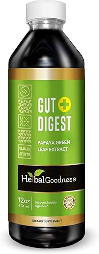 Gut Digest 12oz  Escoba de colon, suplementos de salud intestinal para mujeres y hombres con probióticos y enzimas digestivas para la salud
