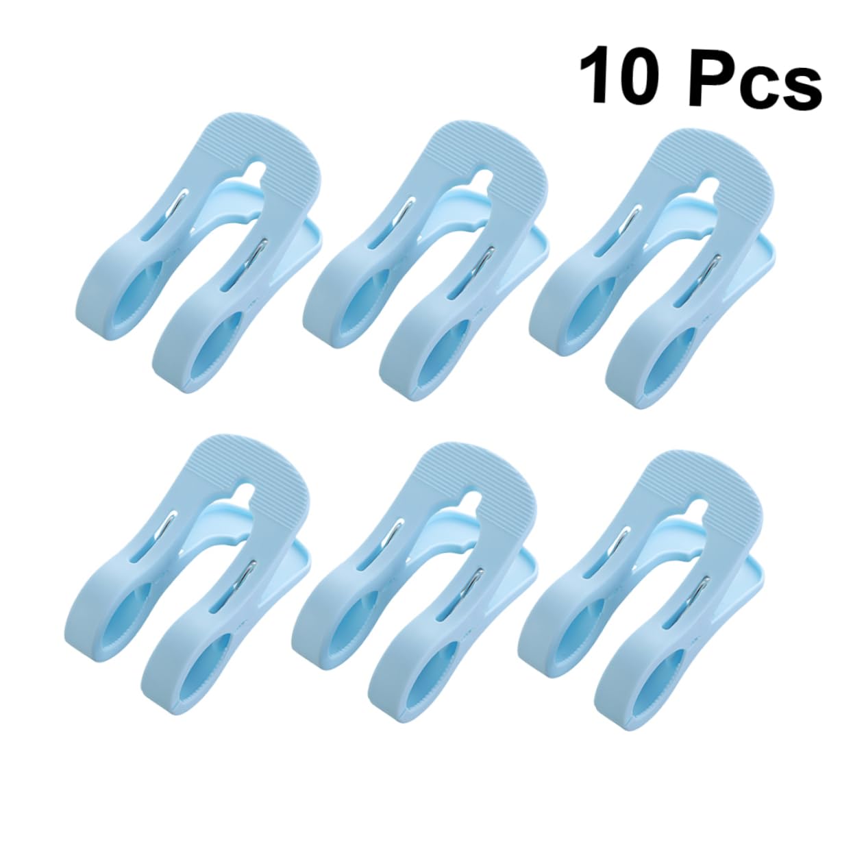 Zerodeko 10stücke Teiliges Große Winddichte Wäscheklammern Aus Strapazierfähigem Pp-Kunststoff rutschfest Mit Starken Zähnen Für Bettdecken Und Schwere Kleidung Blauer Clip Für Wäsche Und s
