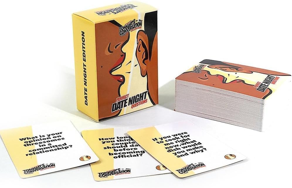 Image of Awestuffs Family Board Games for Adults - Ages 8 and up, 2 to 8 Players (Date Night Questions)