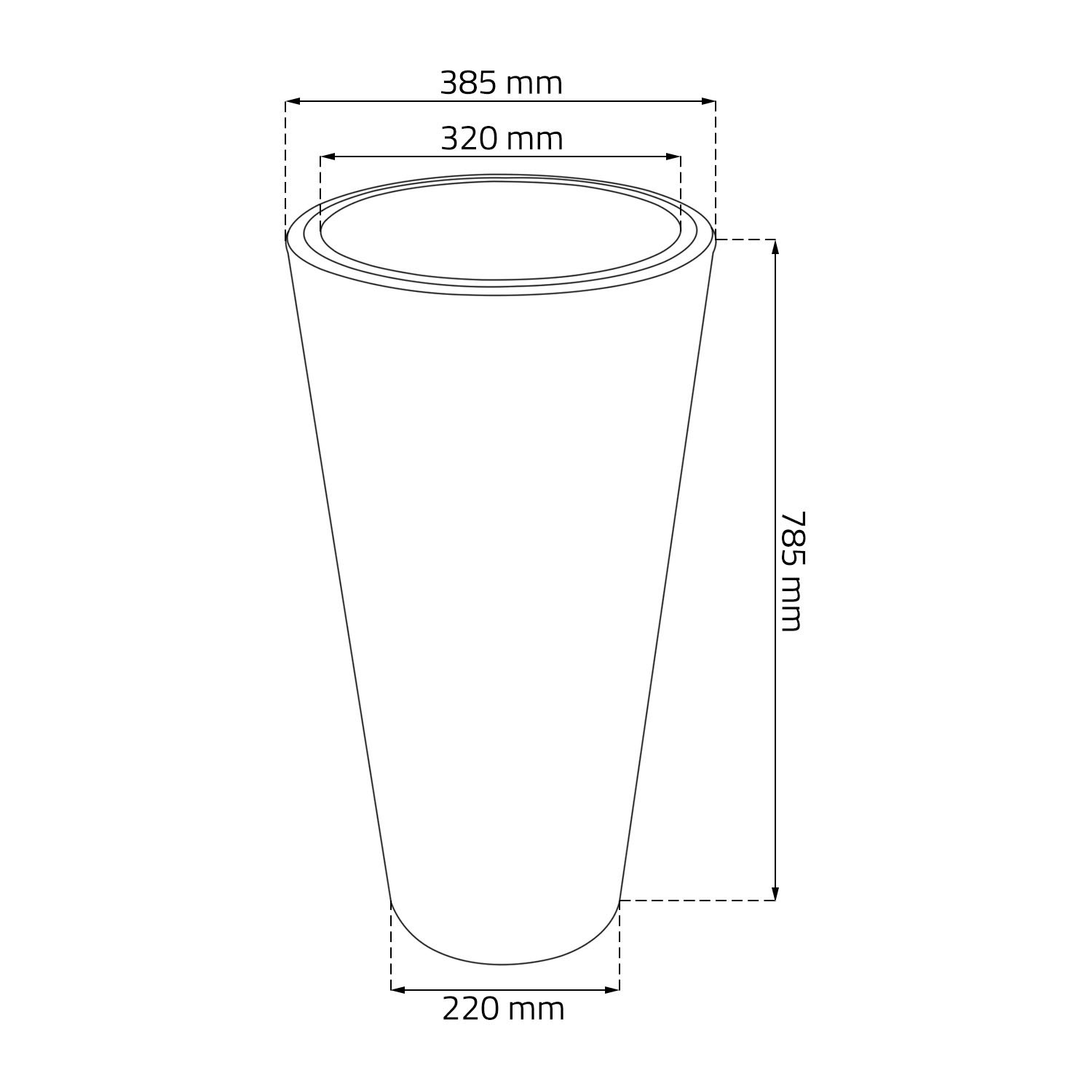 Prosperplast Matuba Slim 40 cm Rattan Impression, en Plastique Pot de Fleur en Gris