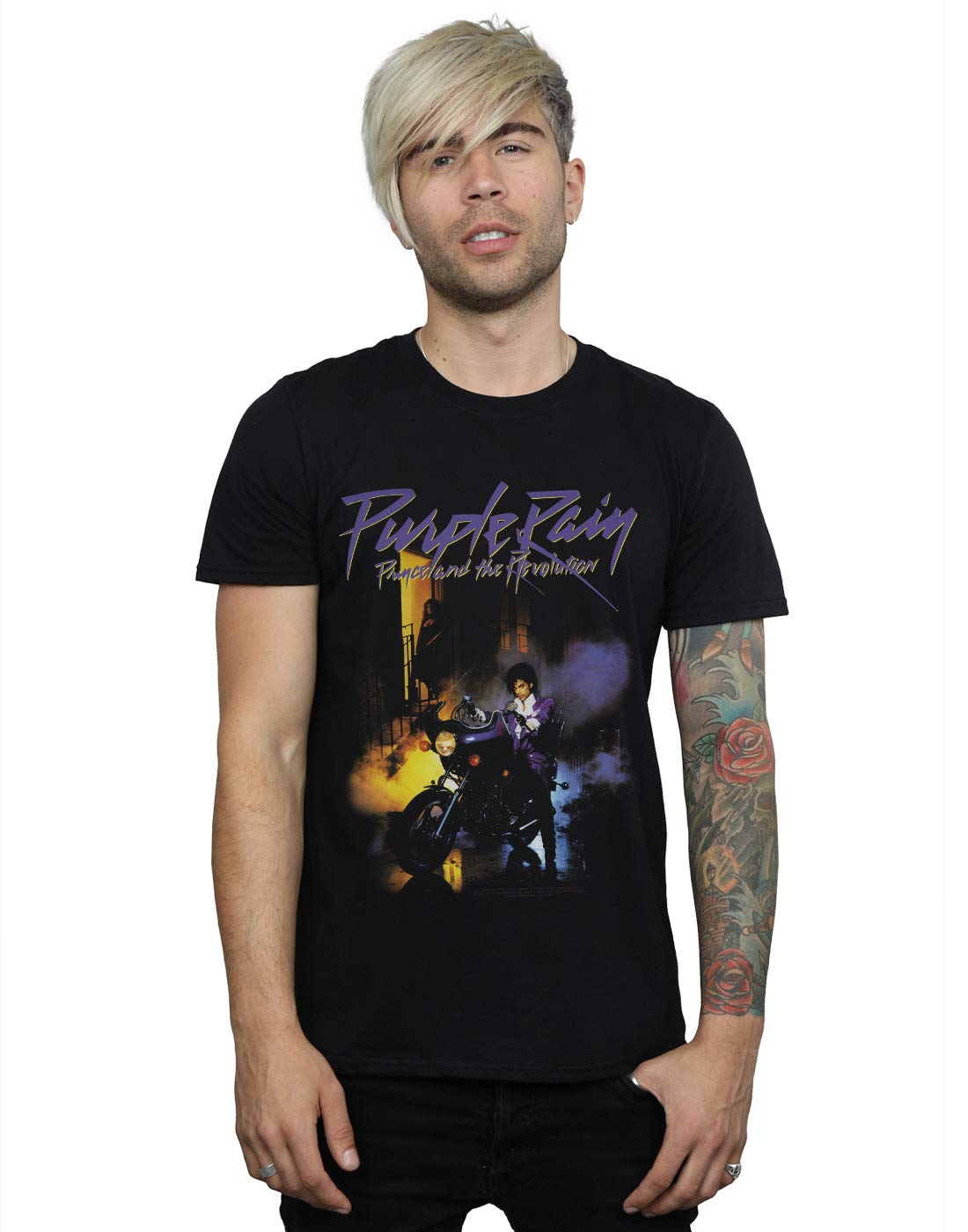 Prince Men's Purple Rain T-Shirt Black Large