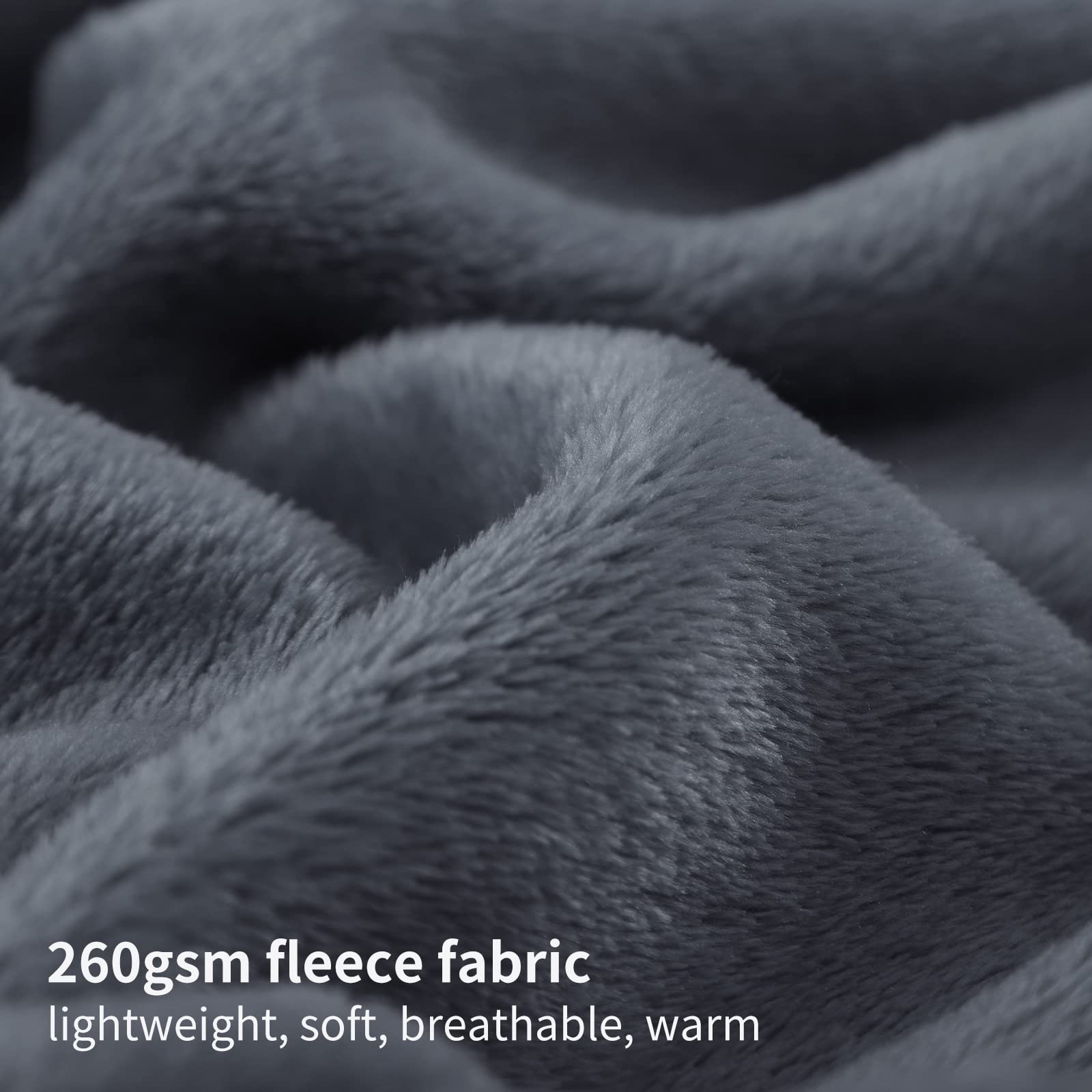 RUIKASI Comfy Wearable Blanket with Sleeves - Soft Fleece Snuggle Blanket with Arms for Women Men Adult, Cozy Warm Fuzzy Flannel Blanket with Foot Pocket for Bed Couch Sofa Winter Gift, Grey