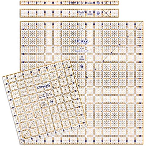 UltraGrid by QuiltCut Square Up Quilting Ruler - 4 Piece 8½" & 15" Junior Jumbo Set Cover
