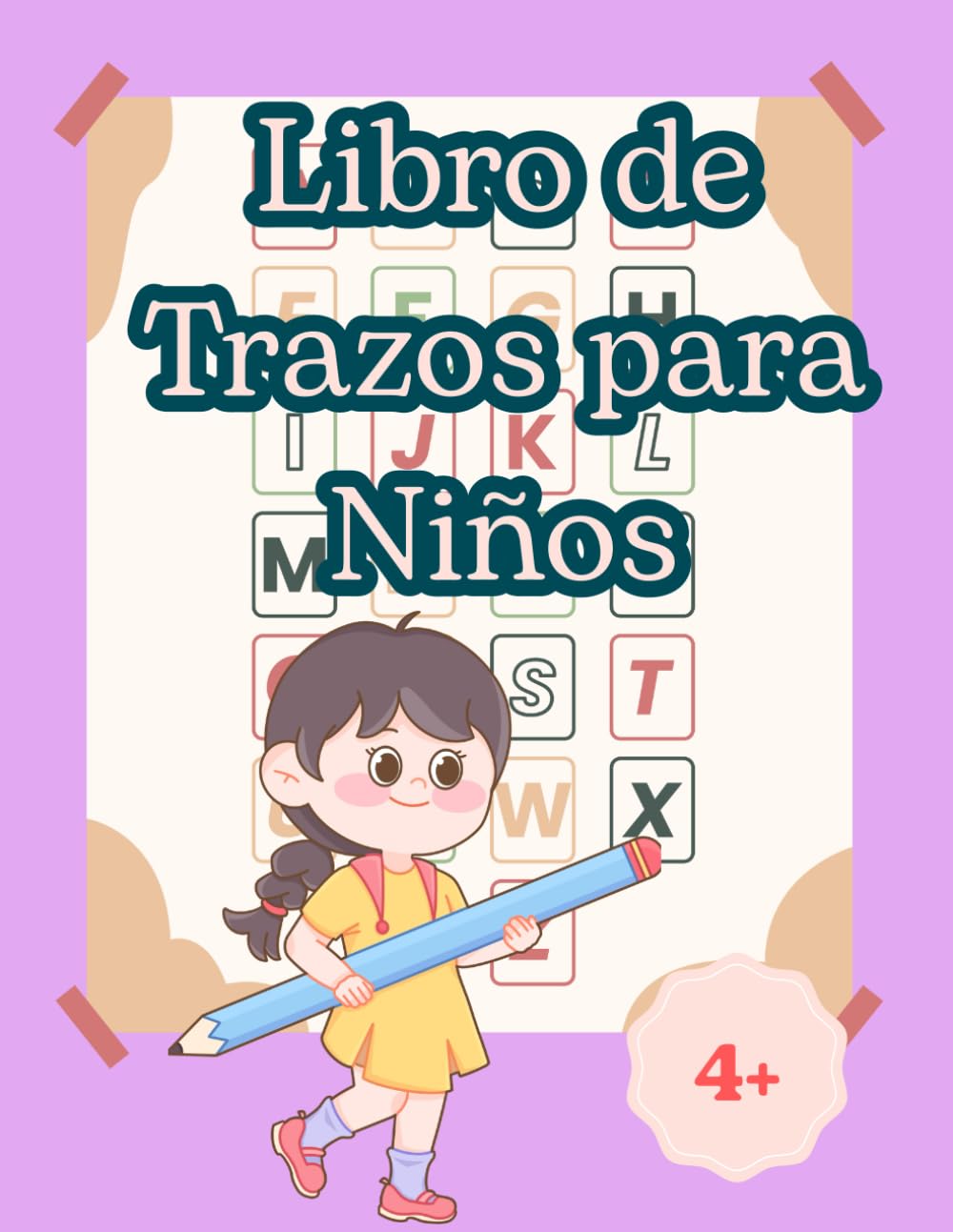 Libro de Trazos para Niños: Abecedario Español con Dibujos y Ejercicios de Escritura