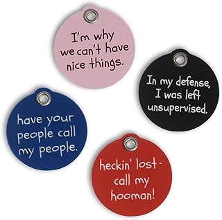 LuckyPet Pet ID Tag - Funny Dog & Cat Tag: 