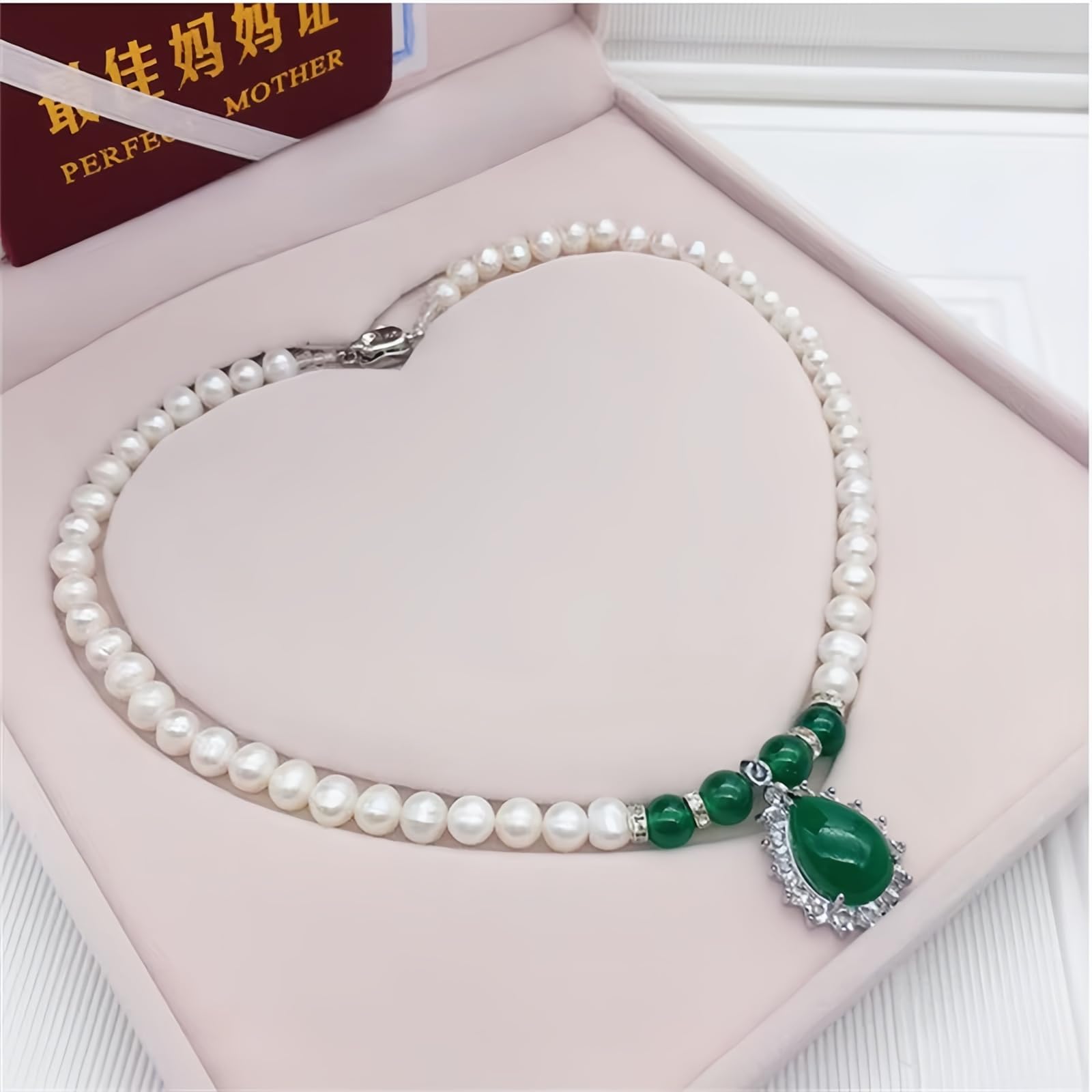 MASTOP Collana di perle coltivate d'acqua dolce Set di bracciali e orecchini include splendido braccialetto e orecchini gioielli per donne gioielli di perle 4 pezzi/set di perle