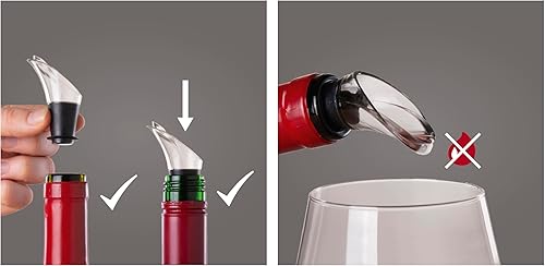 Miniatura 6 de Vacu Vin Crystal Wine Server - Juego de 2 unidades color negro