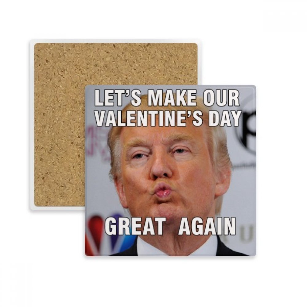 Dessous de verre Trump en pierre absorbante pour tasse et verre